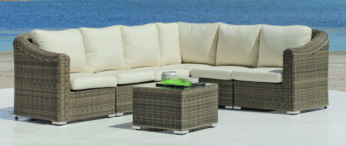 Salon de jardin modulable en résine Tihuacan