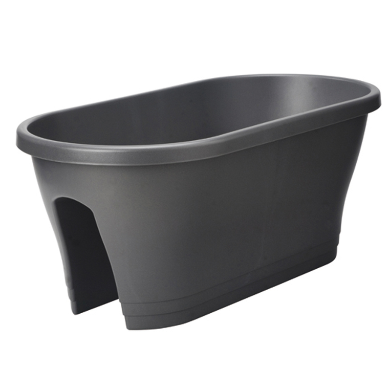 Balconnière CORSICA Flower bridge Anthracite L.58x29 x H.24 cm