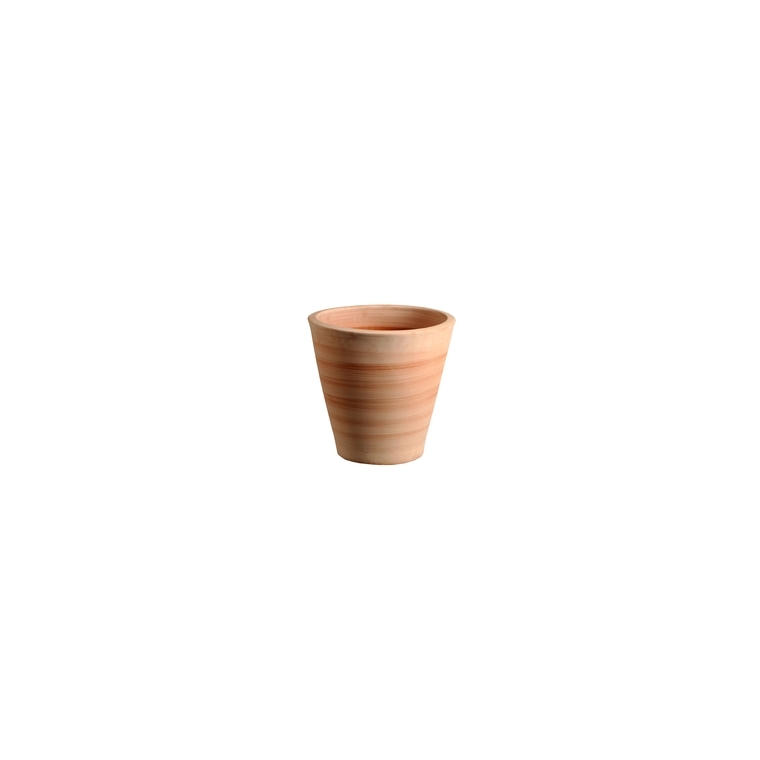 Pot Cuvier contemporain  en terre claire H 32 x Ø 31 cm