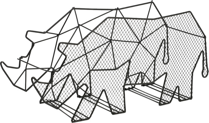 Porte magazine design en métal Rhinocéros
