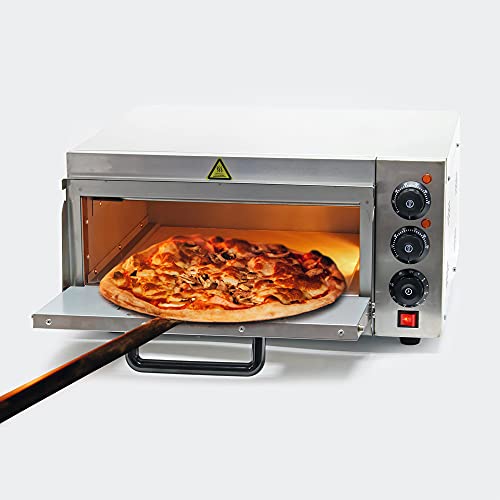 WilTec Four à Pizza électrique 2000W avec Pierre réfractaire Alimentaire Régualtion de température