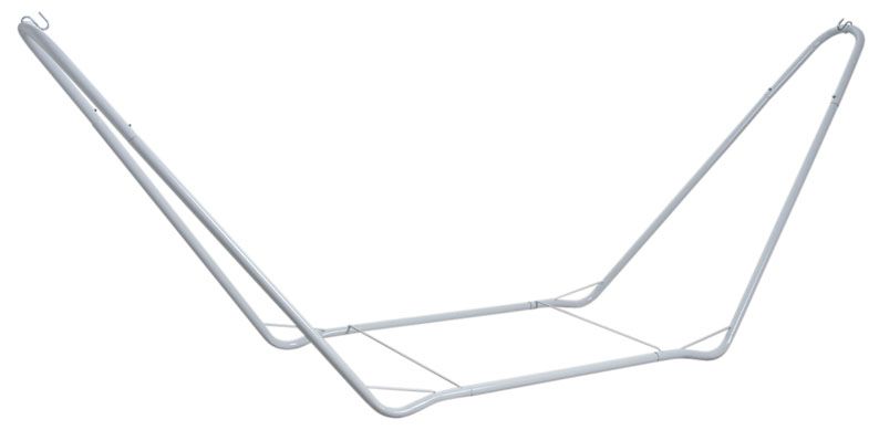 Support pour hamac en métal laqué blanc