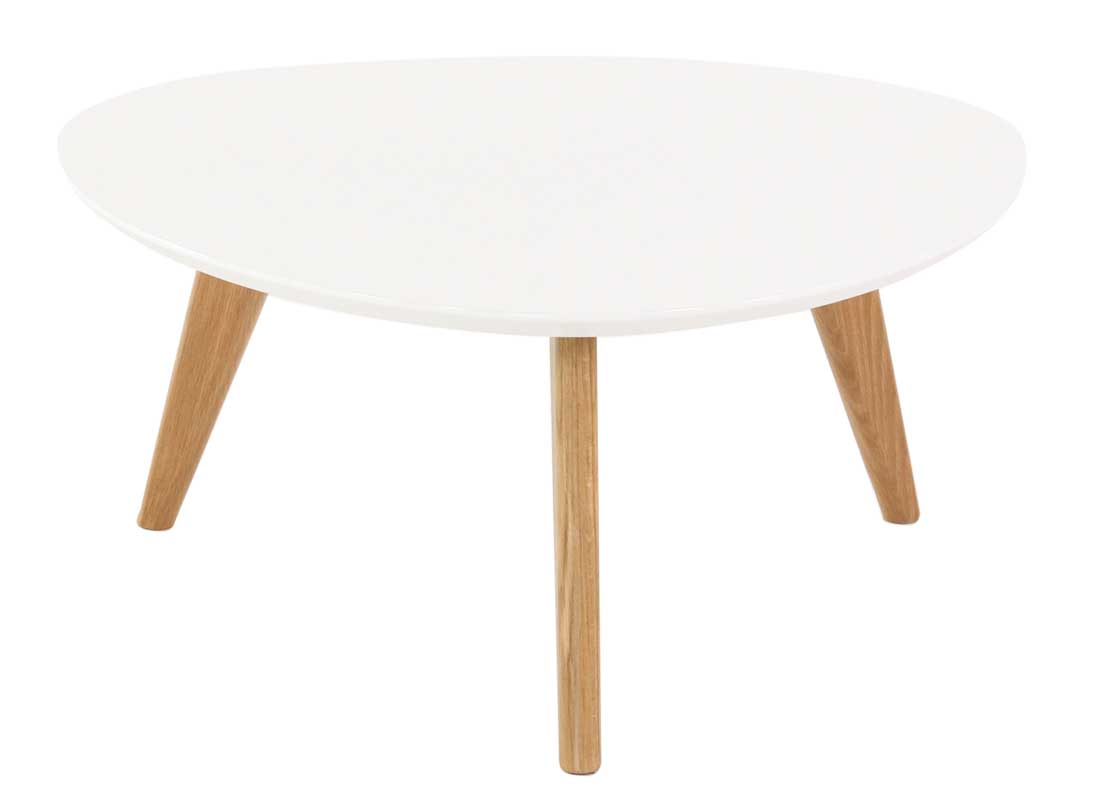 Table basse ronde plateau blanc Pixy