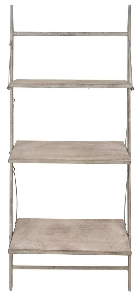 Étagère murale pliante 3 niveaux 47,5 cm