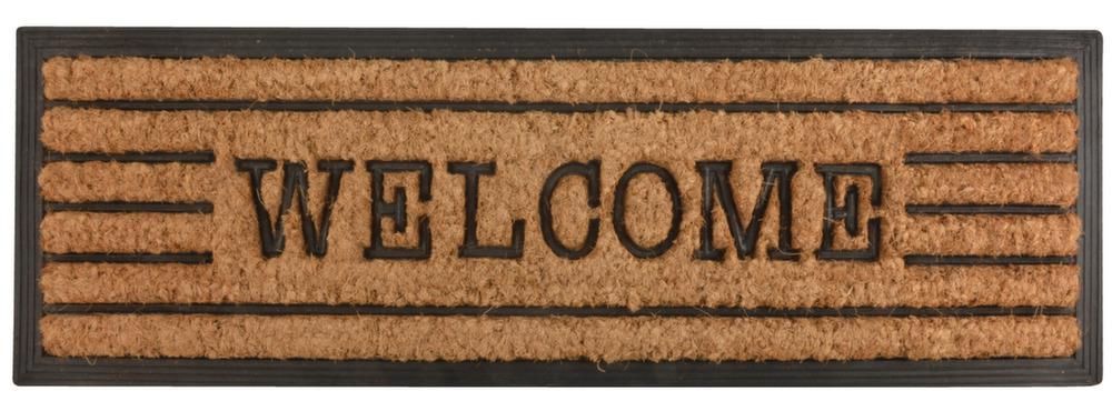 Tapis en fibres de coco inscription Welcome