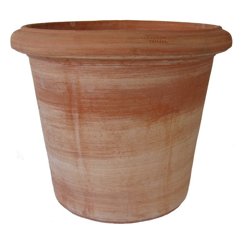 Pot lisse en terre cuite naturelle H 50 x Ø 60 cm
