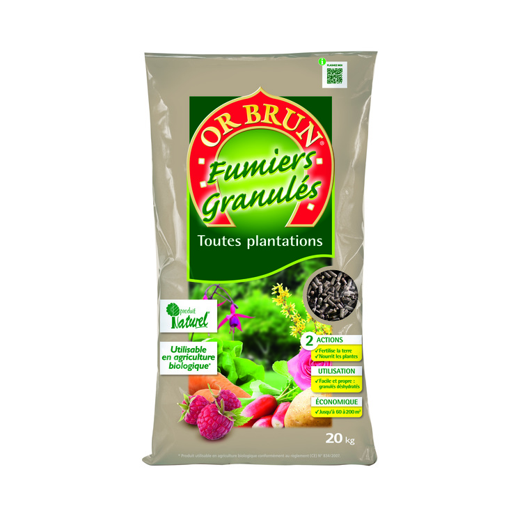 Fertilisant Or Brun en granulés 20 kg