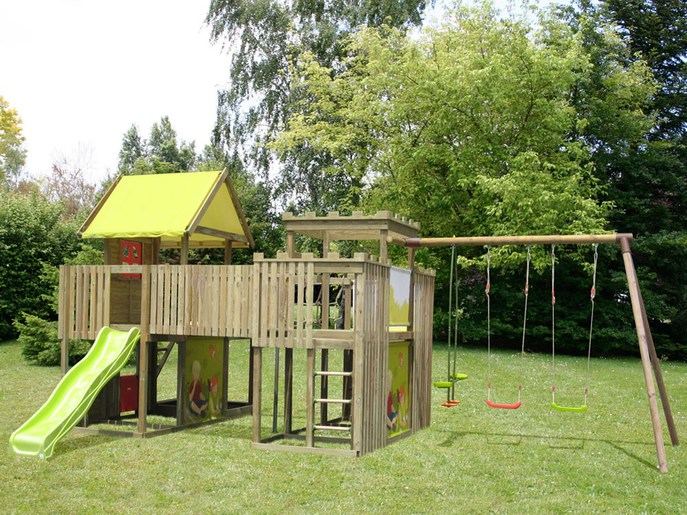 Portique bois Chambord - 5 Agrès - H: 2,35 m