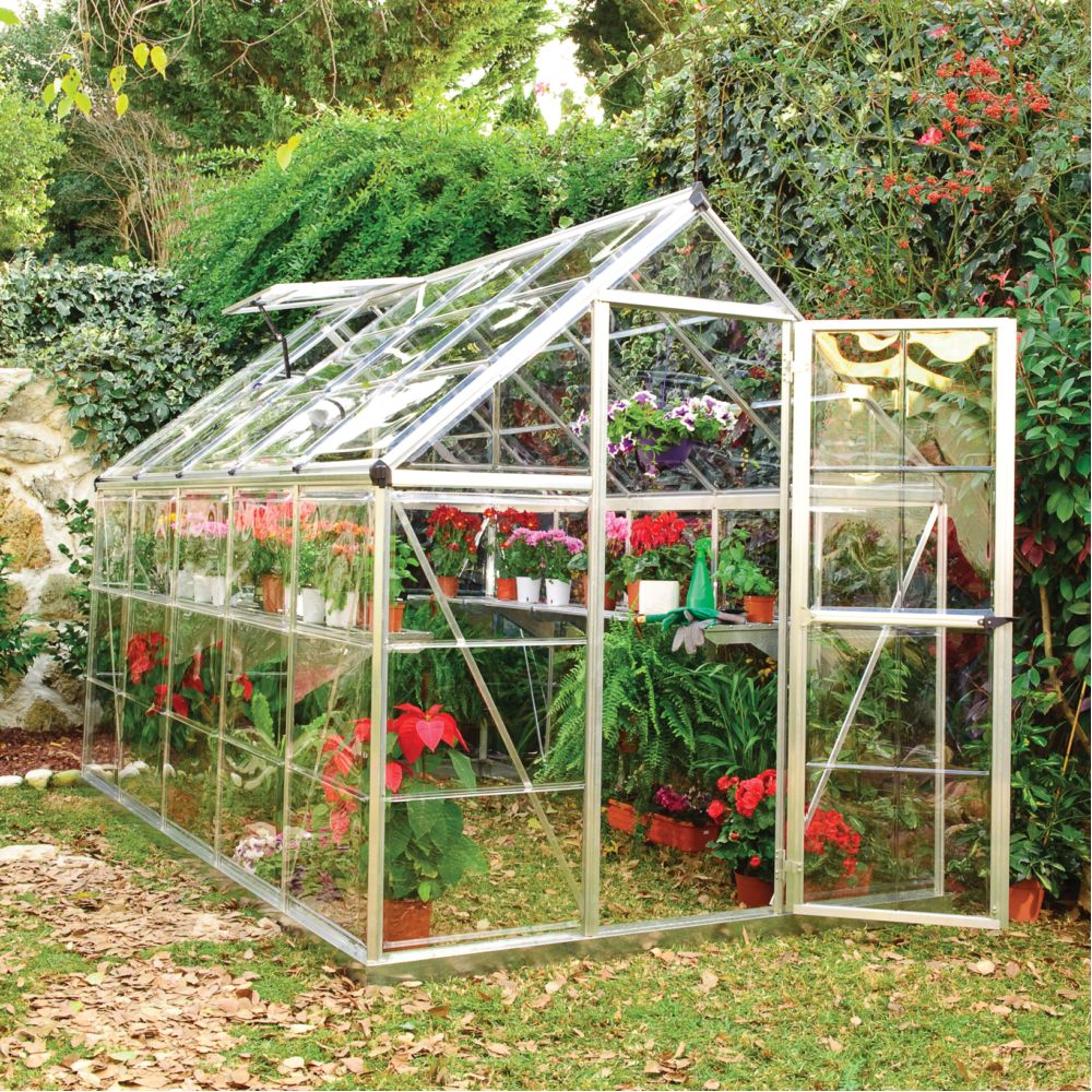 Serre polycarbonate Harmony argent 5.7 m² - Palram Canopia