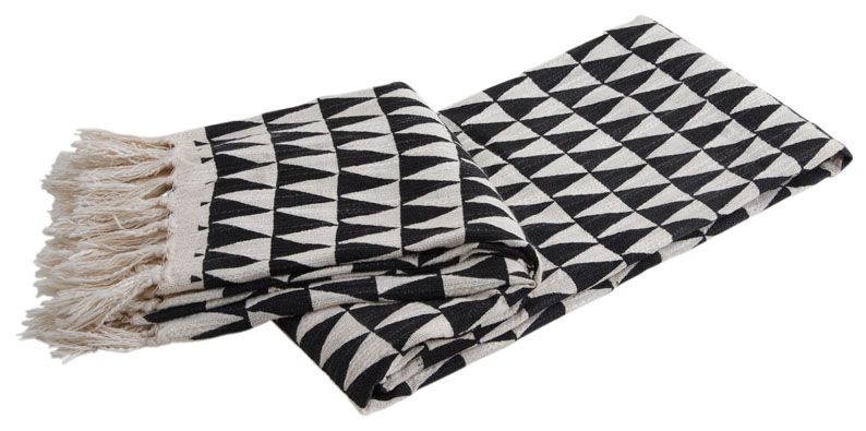 Plaid en coton triangles