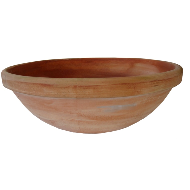 Coupe avec bord en terre cuite naturelle H 18 x Ø 50 cm