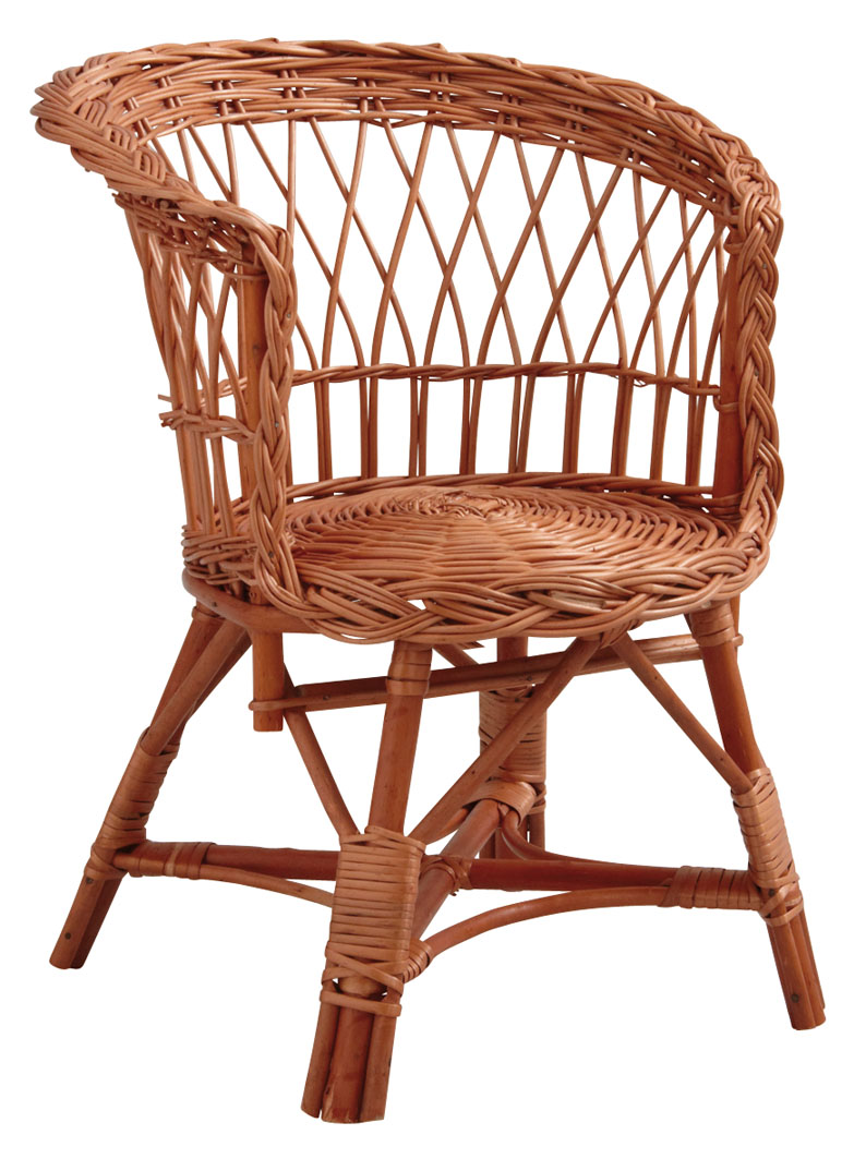 Fauteuil pour enfant en osier buff
