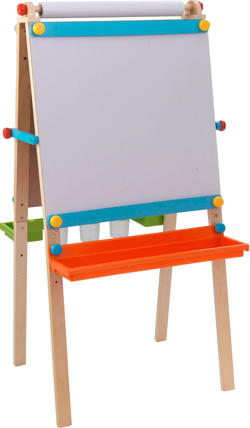 Chevalet de dessin en bois pour enfant avec rouleau papier