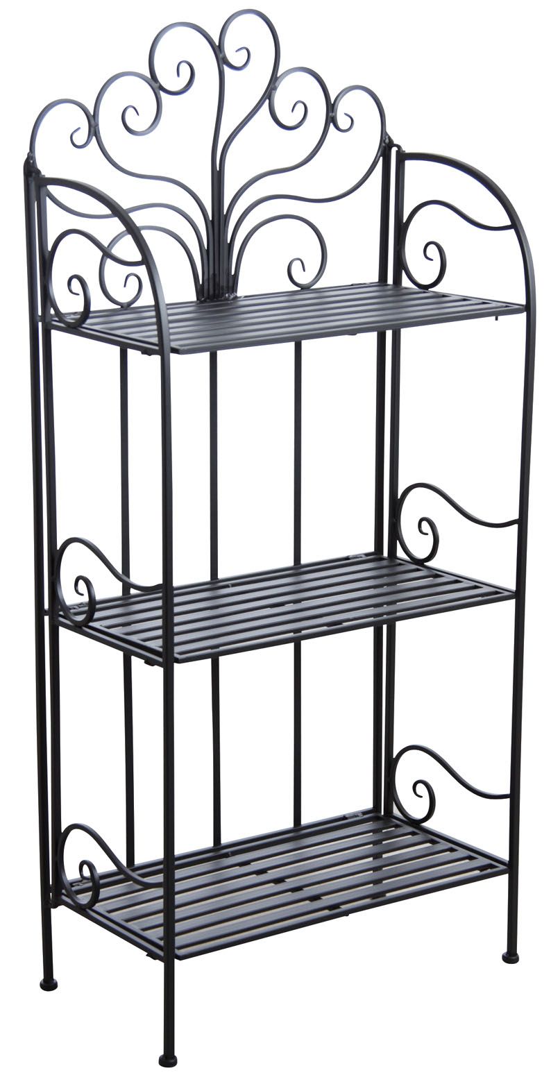 Etagère pliante en métal 3 tablettes