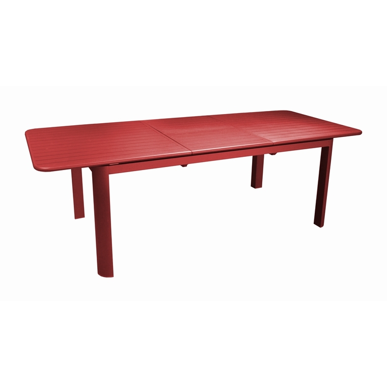 Table rectangulaire à rallonge Oro rouge 180/240 x 100 cm