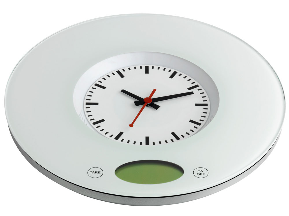Balance de cuisine avec horloge à quartz