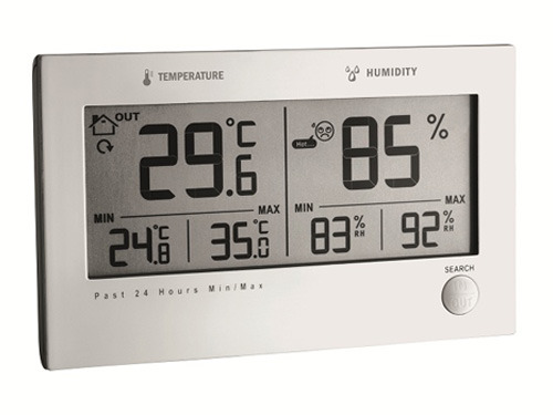 Thermo-hygromètre radiopiloté Twin plus - blanc