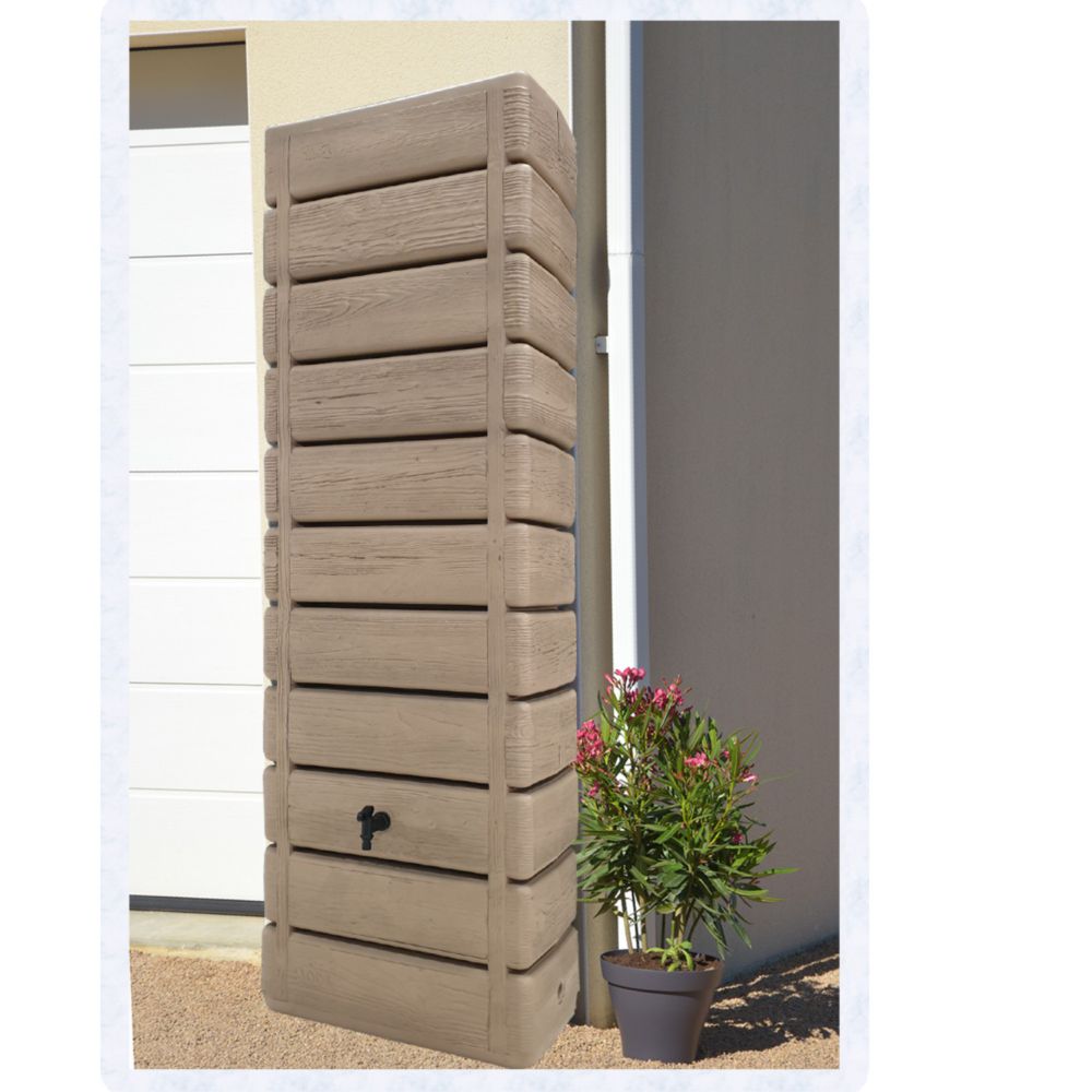 Récupérateur d'eau BELLIJARDIN Woody bois clair 300 L