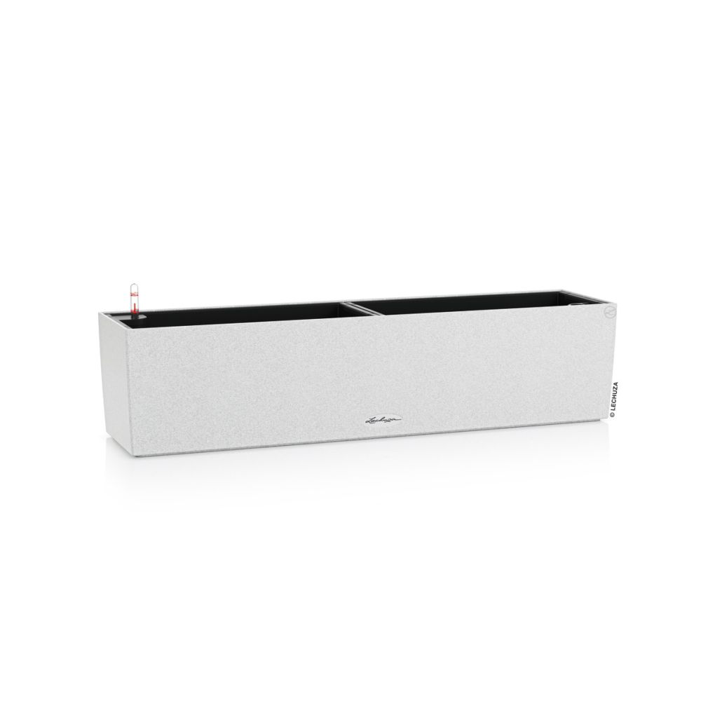 Jardinière Lechuza Balconera Stone L80 H19 cm Blanc Quartz