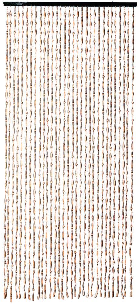 Rideau en perles de bois forme olive