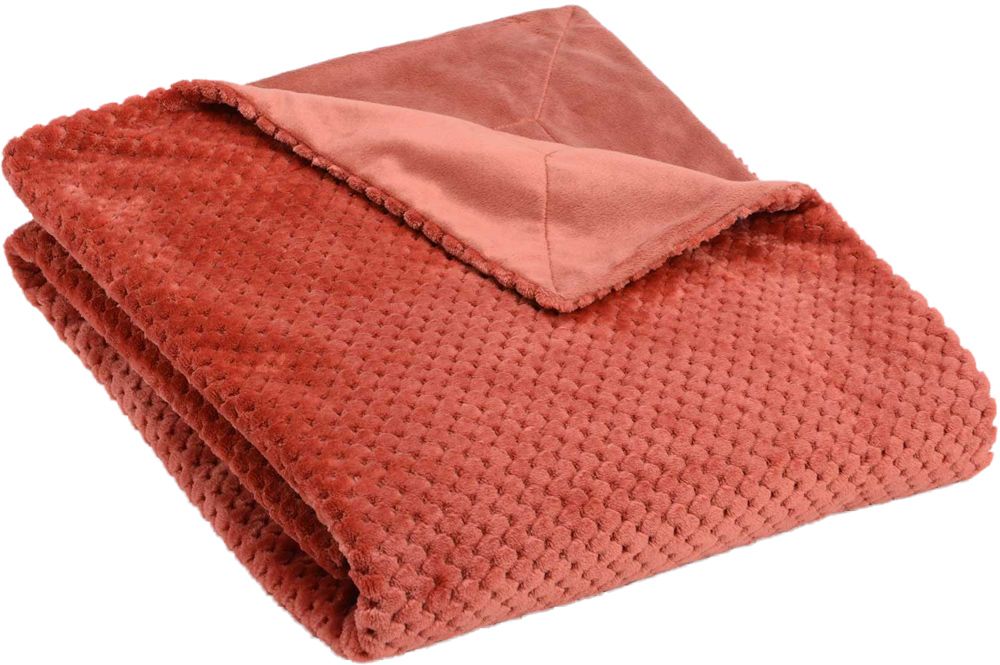 Plaid à damier Marsala 130 x 170 cm