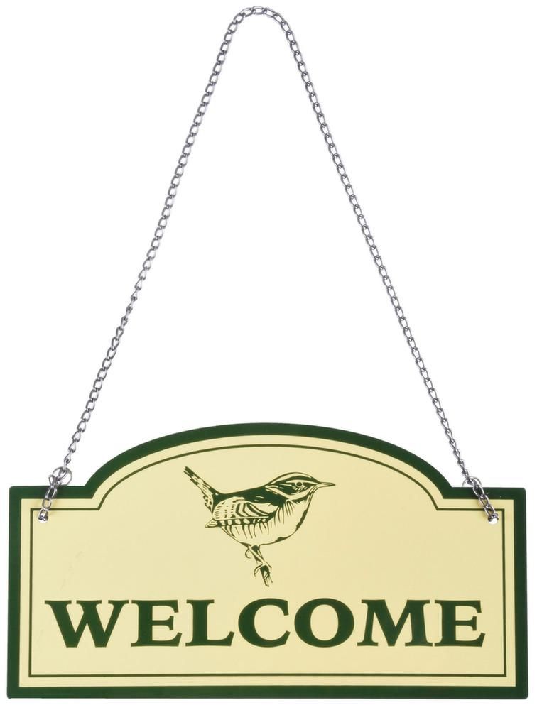 Enseigne Welcome en métal
