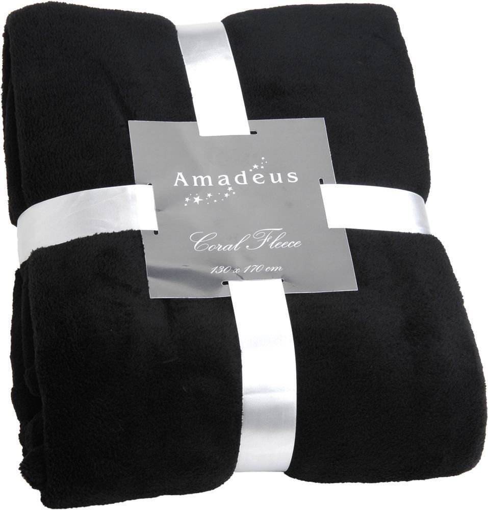 Plaid doudou couleur noir