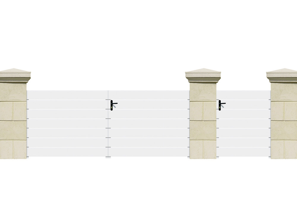 Portail battant Turin PVC - 3 m