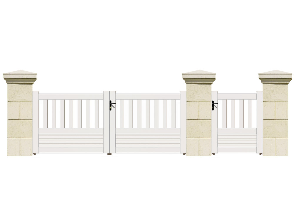 Portail battant Bastia PVC - 3 m