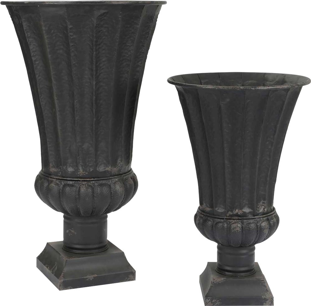 Vases Medicis noir (Lot de 2)