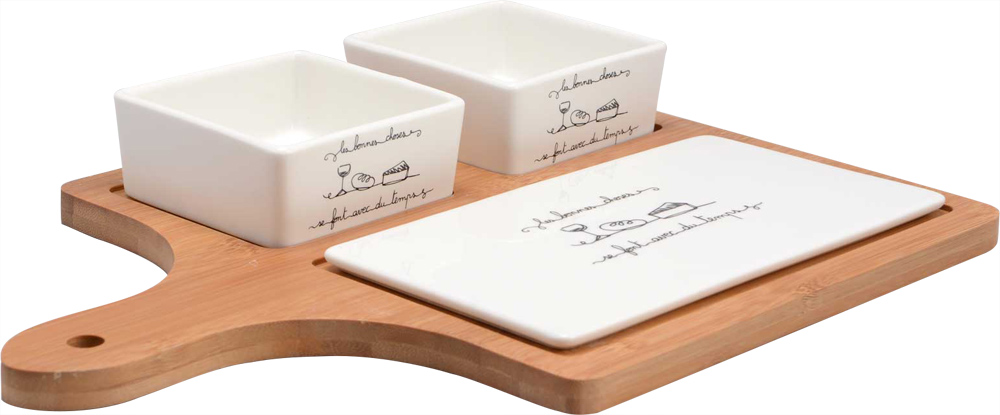 Coffret plat + 2 bols Bonnes choses