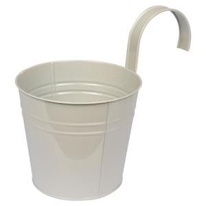 Seau en métal avec accroche ?18cm - Taupe