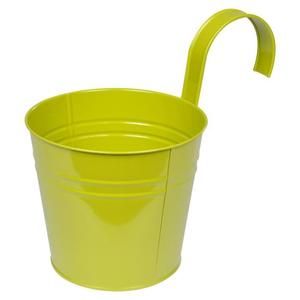 Seau en métal avec accroche ?18cm - Vert anis