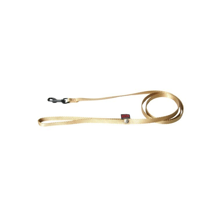 Laisse chien nylon 10 mm / 120 cm beige