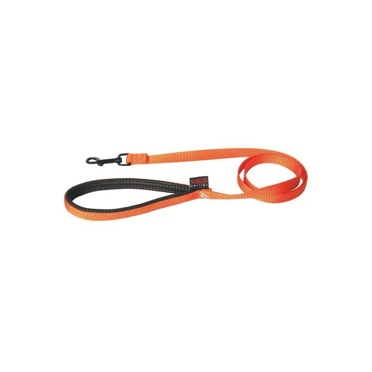 Laisse chien nylon 25 mm / 120 cm orange