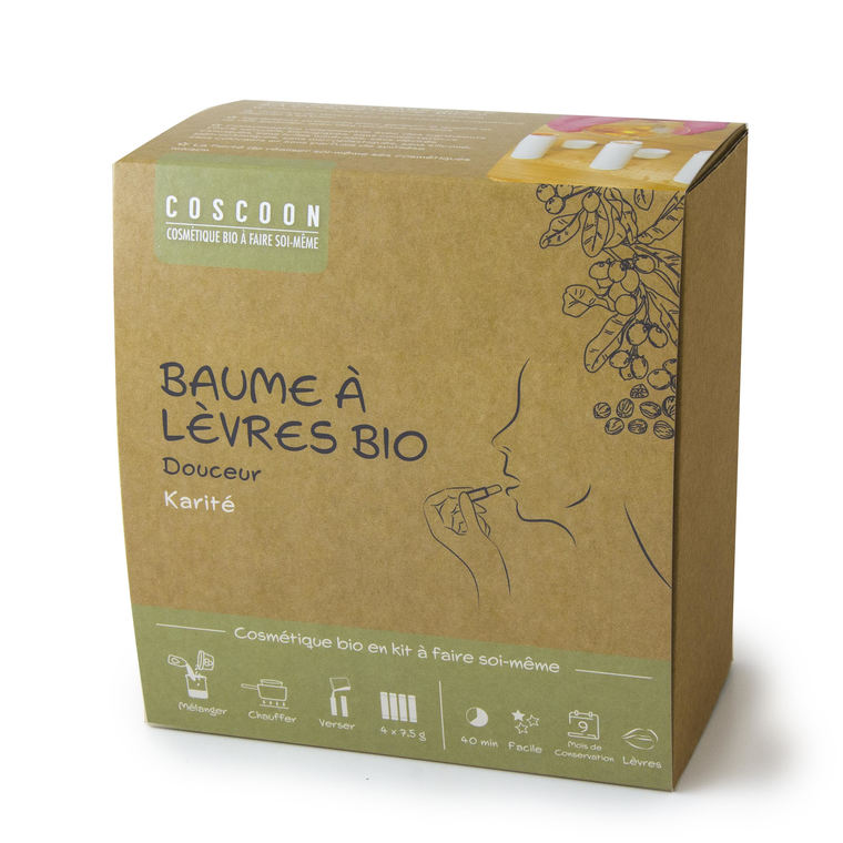Coffret DIY baume à lèvres bio douceur au karité