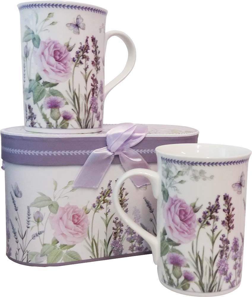 Coffret cadeau 2 mugs Lavande