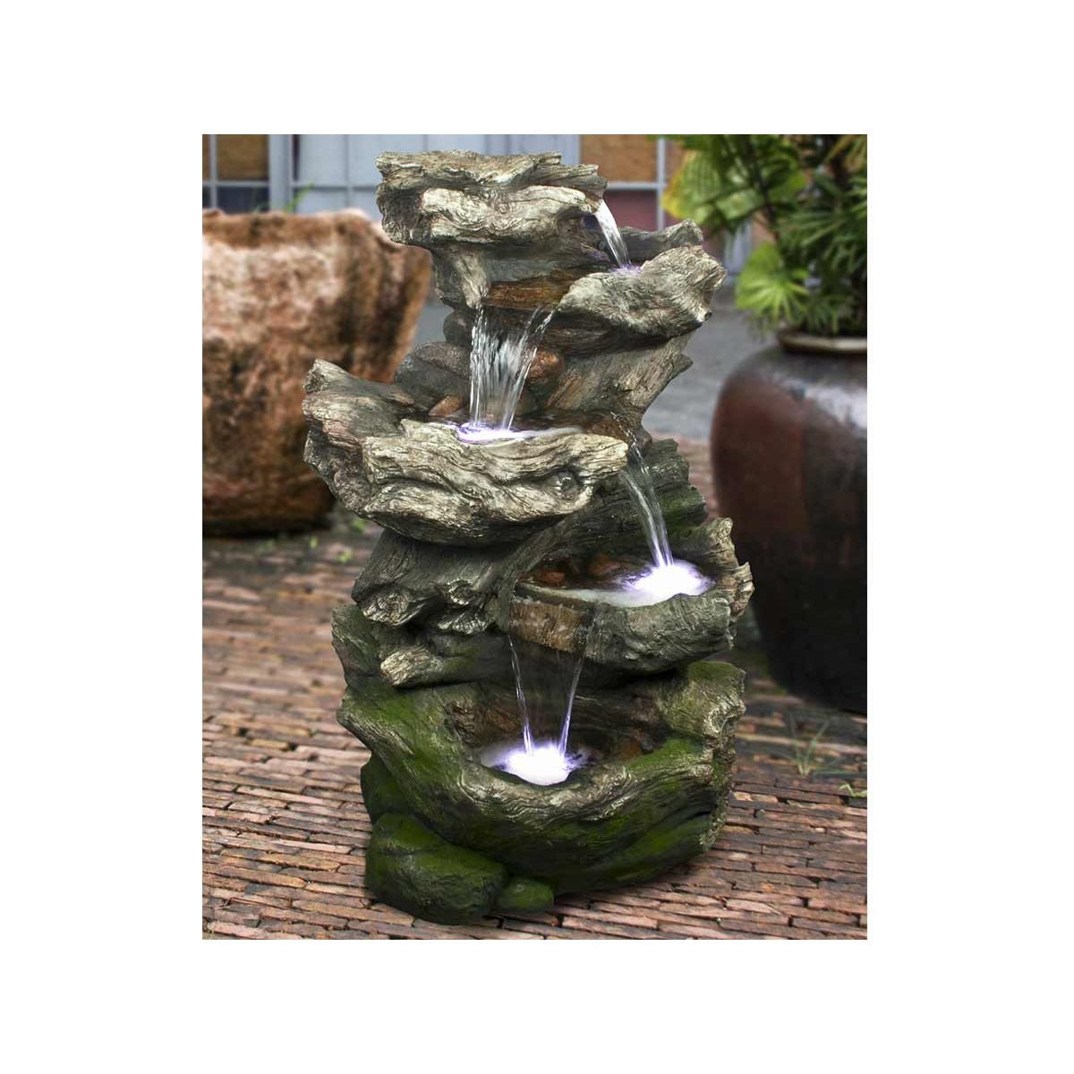 Fontaine de jardin Norfolk rochers avec cascade et éclairage LED