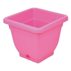 HOMEA Pot de fleur carré 40cm - Fuchsia