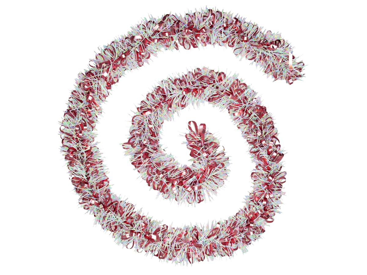 Guirlande décorative motif Bouclettes 2 m - Rouge et Blanc