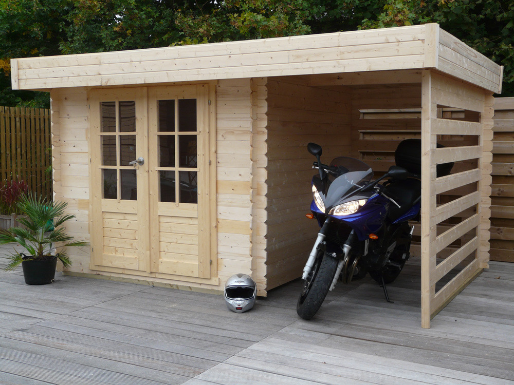 Abri jardin Langres - 10.60 m² - 3.83 x 2.76 x 2,38 m - 28 mm