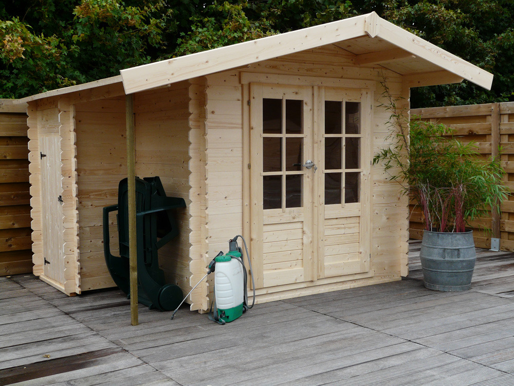 Abri de jardin Joigny - 10.16 m² - 3.33 x 3.05 x 2.39 m - 28 mm