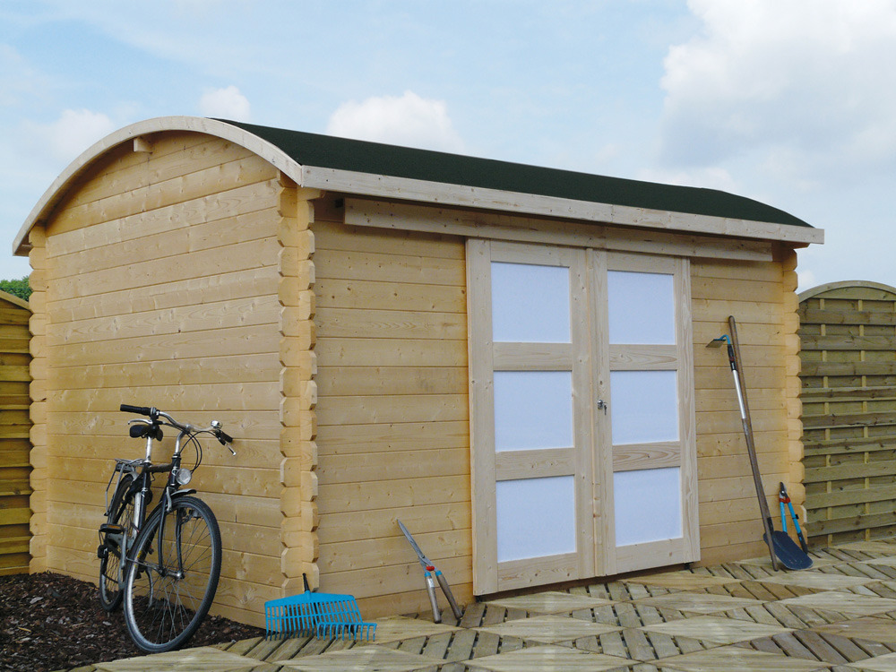 Abri jardin Bonneville - 12.59 m² - 3.92 x 3.21 m - 28 mm