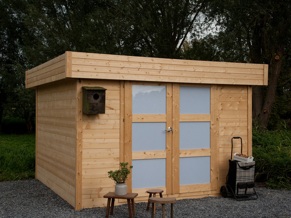 Abri jardin Odense 11.70 m² - 3.42 x 3.42 m - 28 mm