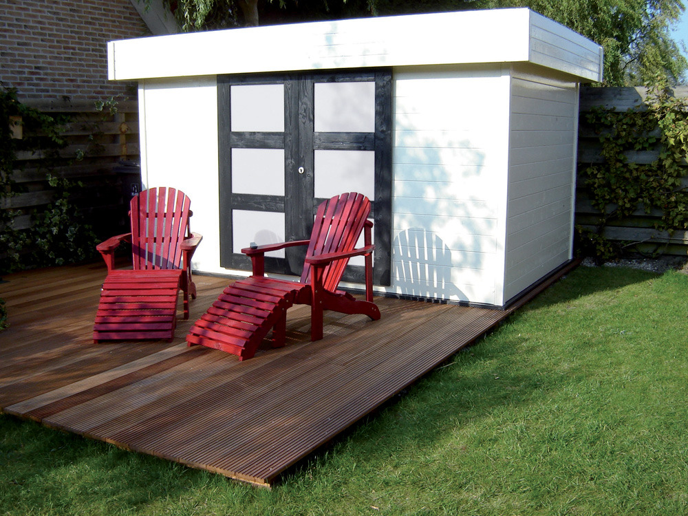 Abri jardin bois Malmö - 14.71 m² - 4.32 x 3.40 x 2.25 m - 28 mm