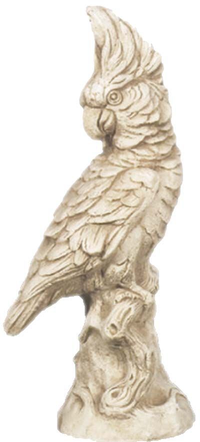Statue de jardin perroquet en pierre reconstituée