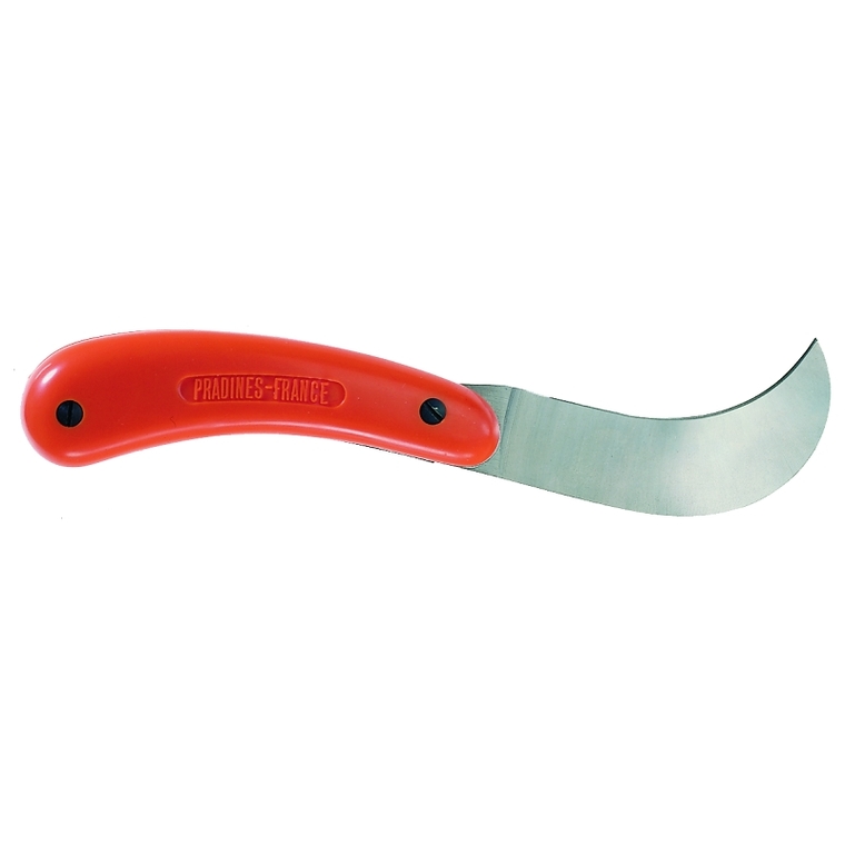Serpette orange avec manche en plastique – 19 cm