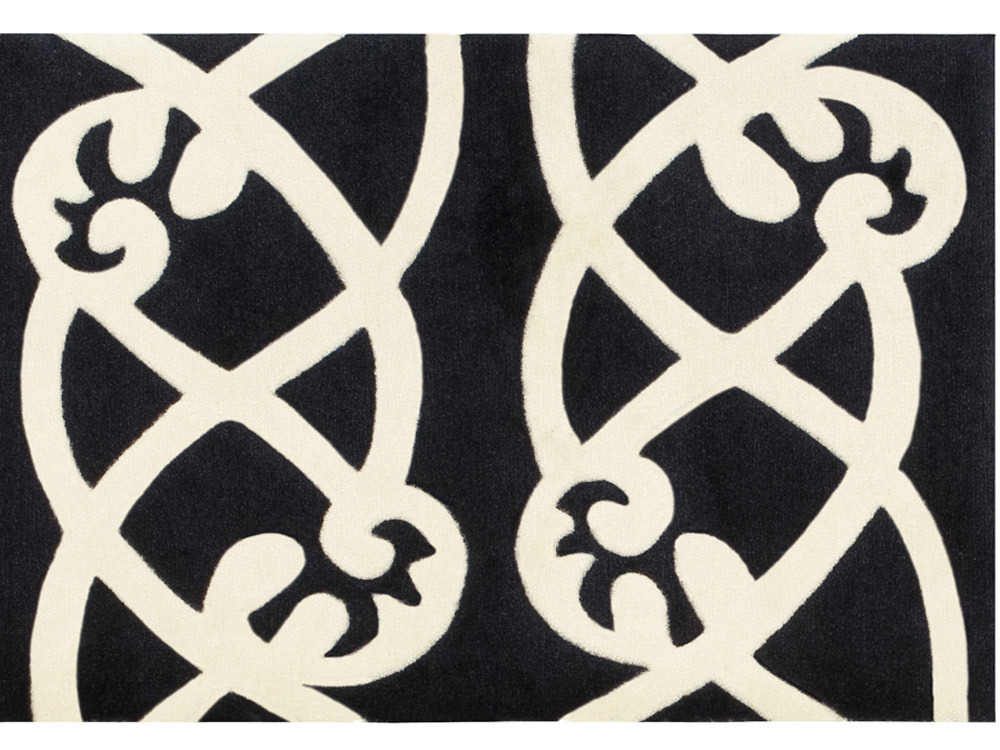 Tapis Style en velours - L 97 x l 64 cm