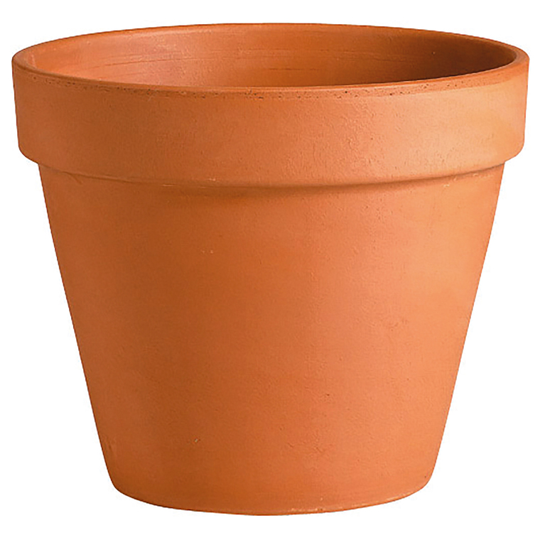 Vase brut rouge en terre cuite D.19 x H17,3