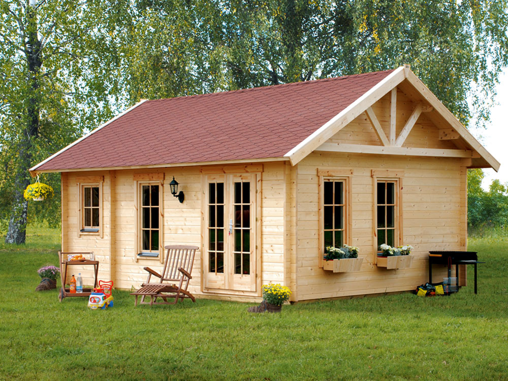Abri jardin bois Toronto 2 - 23,52 m² - 4.20 x 5.60 x 3.62 m - 70 mm